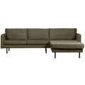 WOOOD Chaise Longue Rechts Rodeo - Velvet - Bonsai - 85x300x155