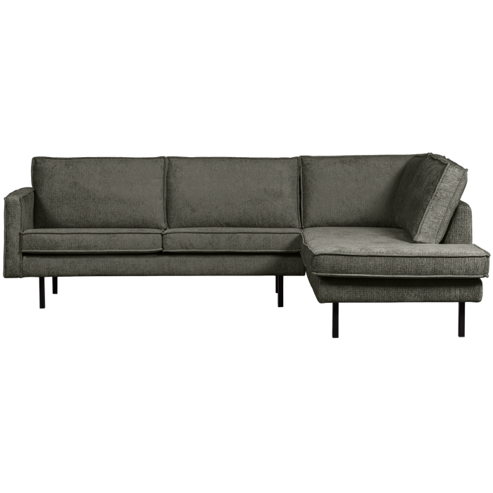 WOOOD Hoekbank Rechts Rodeo - Velvet - Frost - 85x266x213