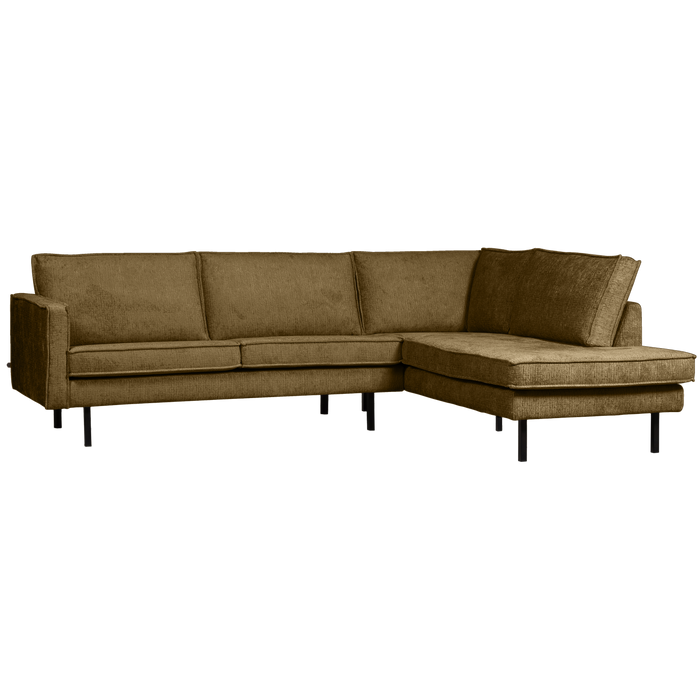 WOOOD Hoekbank Rechts Rodeo - Velvet - Brass - 85x266x213