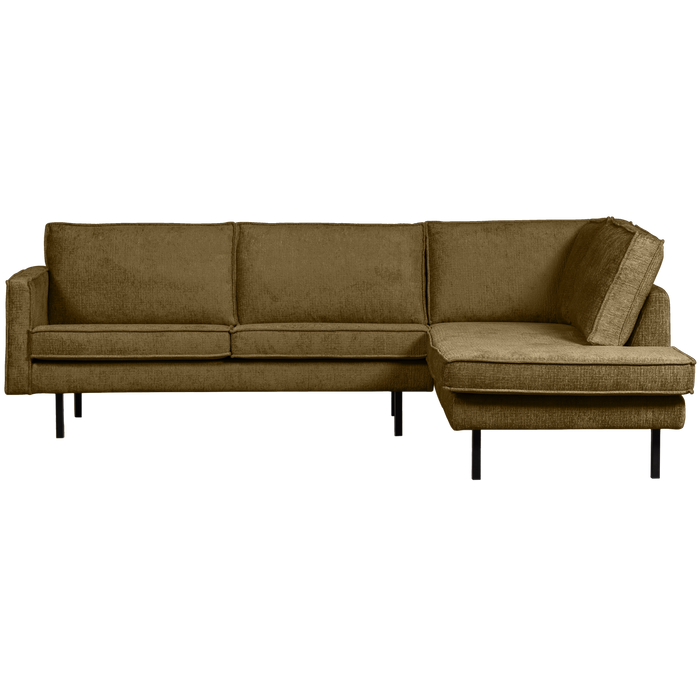 WOOOD Hoekbank Rechts Rodeo - Velvet - Brass - 85x266x213