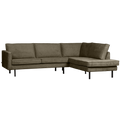 WOOOD Hoekbank Rechts Rodeo - Velvet - Bonsai - 85x266x213