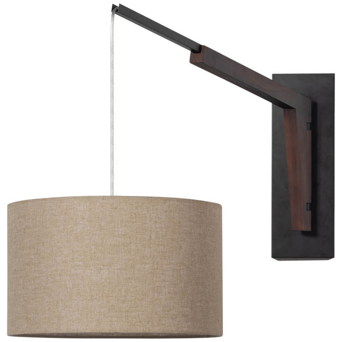 WOOOD Brim Wandlamp Met Kap - Hout - Naturel - 47x88x38