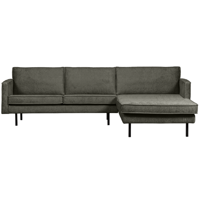 WOOOD Chaise Longue Rechts Rodeo - Velvet - Frost - 85x300x155