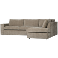 WOOOD Hajo Hoekbank Rechts - Rib - Clay - 84x283x197