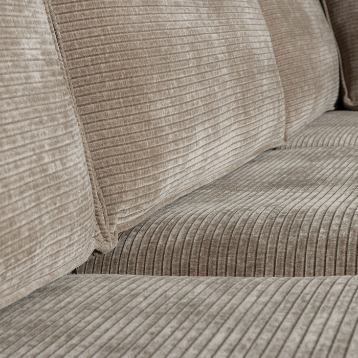 WOOOD Hajo Hoekbank Rechts - Rib - Clay - 84x283x197