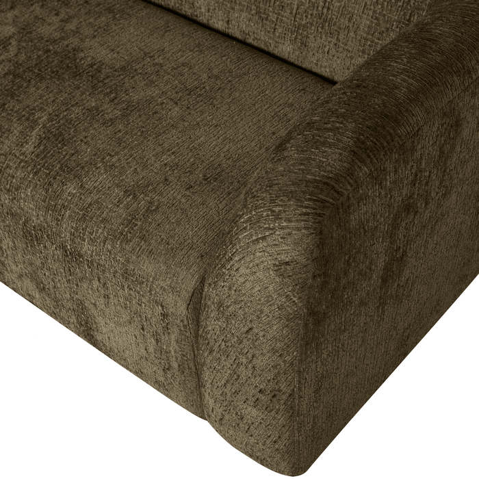 WOOOD Sloping 3-Zits Bank - Velvet - Bonsai