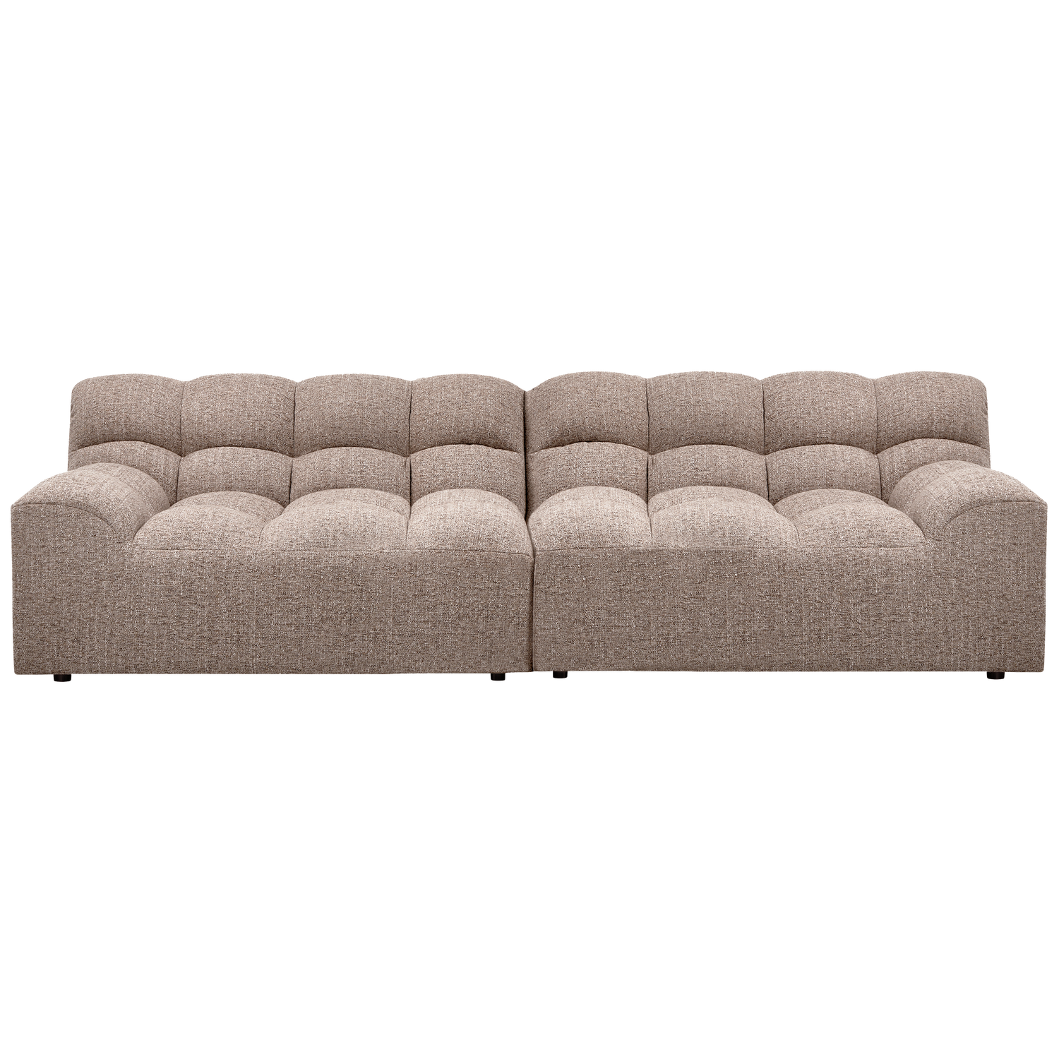 WOOOD Allure 3-Zits Bank - Geweven Stof - Bruin Melange - 79x280x86