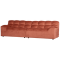 WOOOD Allure 3-Zits Bank - Gewassen Fluweel - Blush - 79x280x86