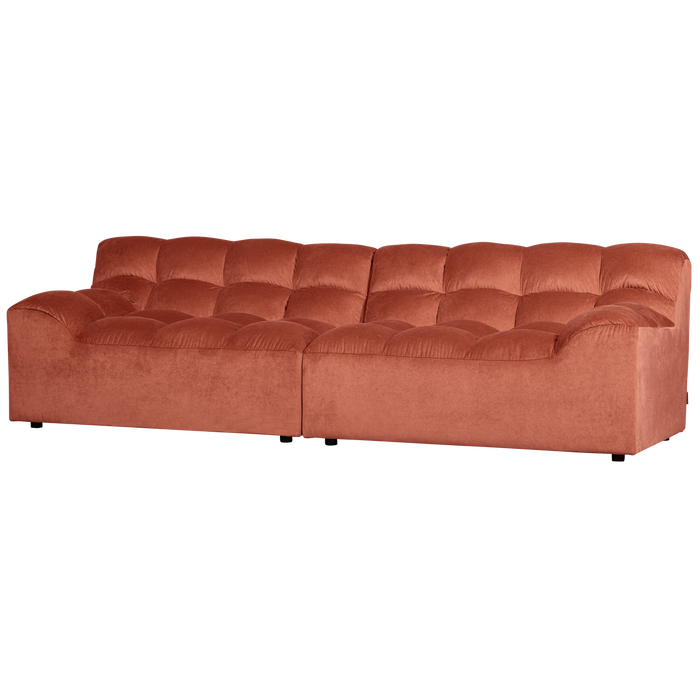 WOOOD Allure 3-Zits Bank - Gewassen Fluweel - Blush - 79x280x86