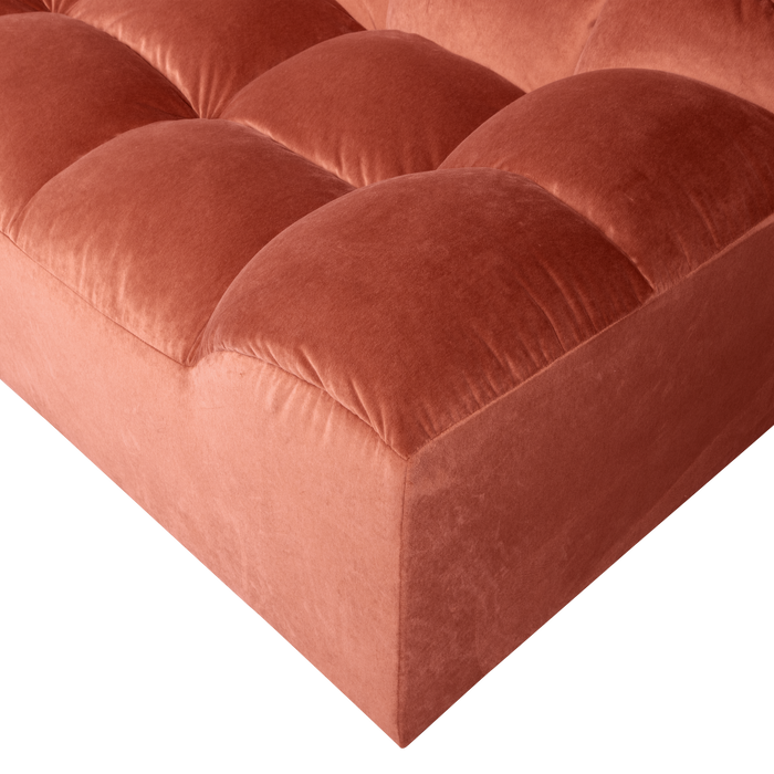WOOOD Allure 3-Zits Bank - Gewassen Fluweel - Blush - 79x280x86