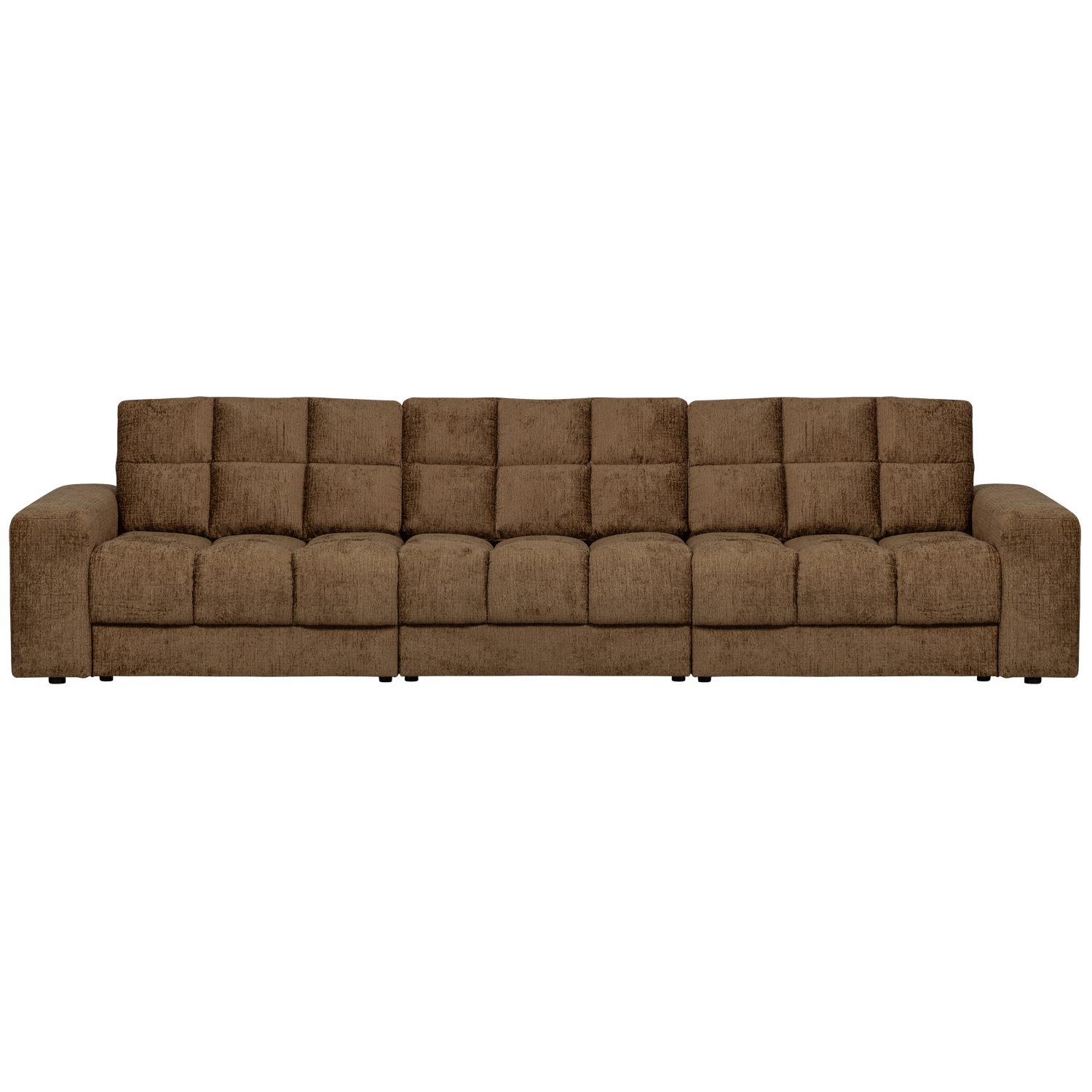 WOOOD Second Date 3-zits Bank - Structure Velvet - Brass
