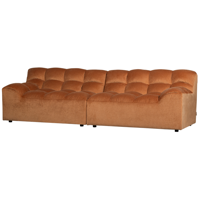 WOOOD Allure 3-Zits Bank - Gewassen Fluweel - Terra - 79x280x86