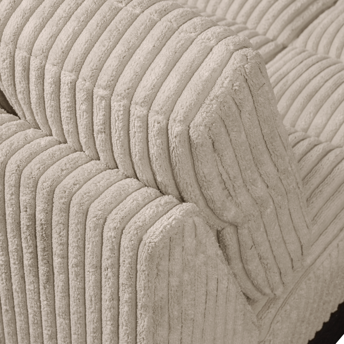 WOOOD Second Date 1-zits Element - Grove Ribstof - Travertin