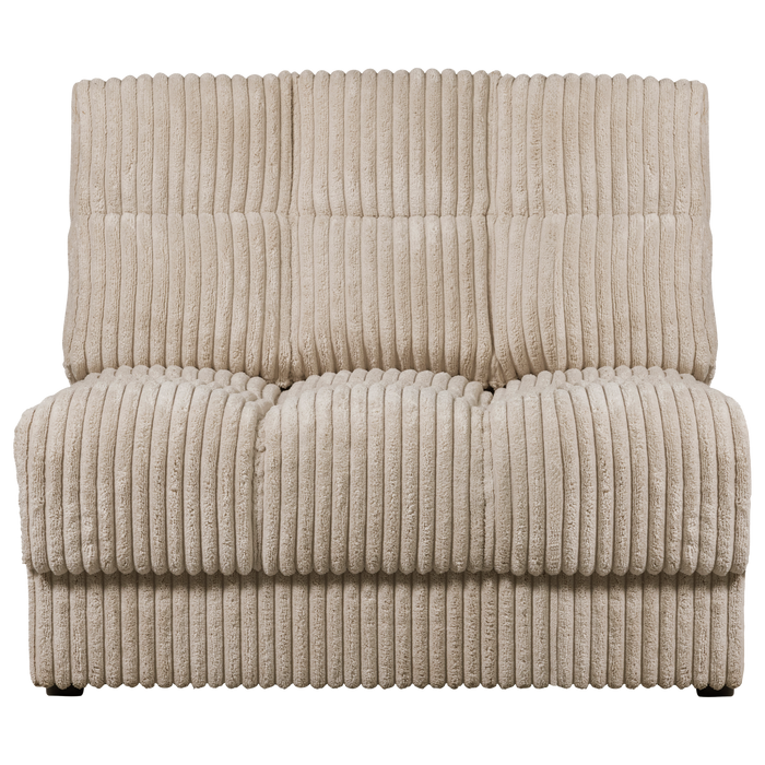 WOOOD Second Date 1-zits Element - Grove Ribstof - Travertin