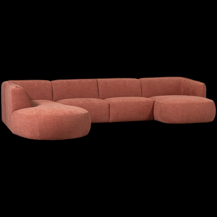 WOOOD Polly Bank Links - Polyester - Roze - 71x353x150|245