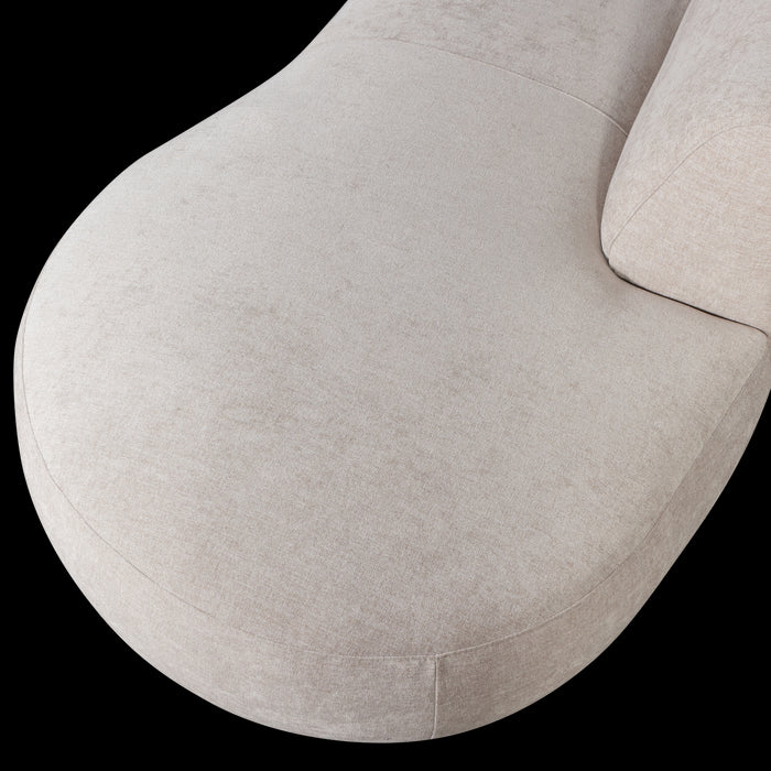 WOOOD Polly Bank Rechts- Polyester - Zand - 71x353x150|245