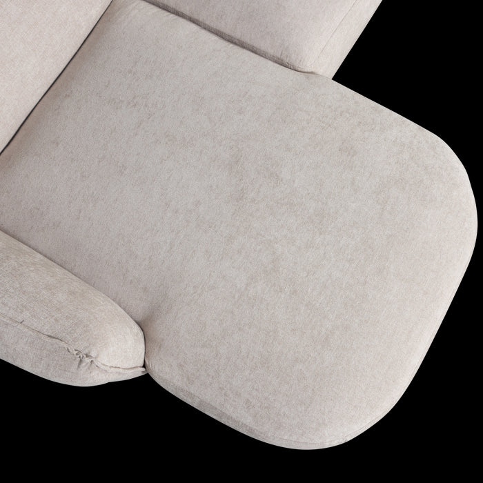 WOOOD Polly Bank Rechts- Polyester - Zand - 71x353x150|245