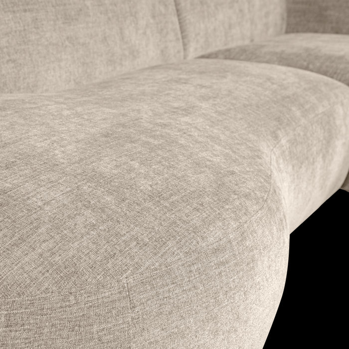 WOOOD Polly Chaise Longue - Polyester - Zand - 71x258x105|150