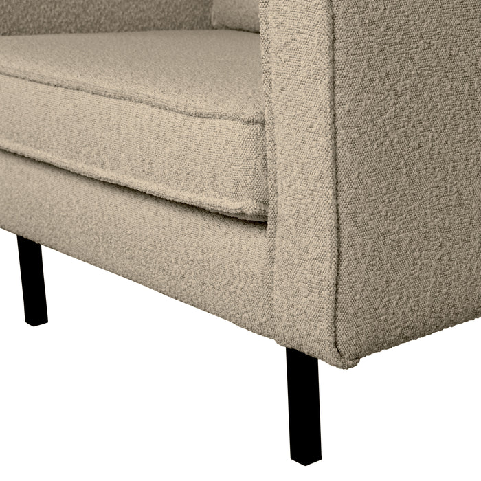 WOOOD Rodeo Fauteuil - Bouclé - Beige - 85x105x86
