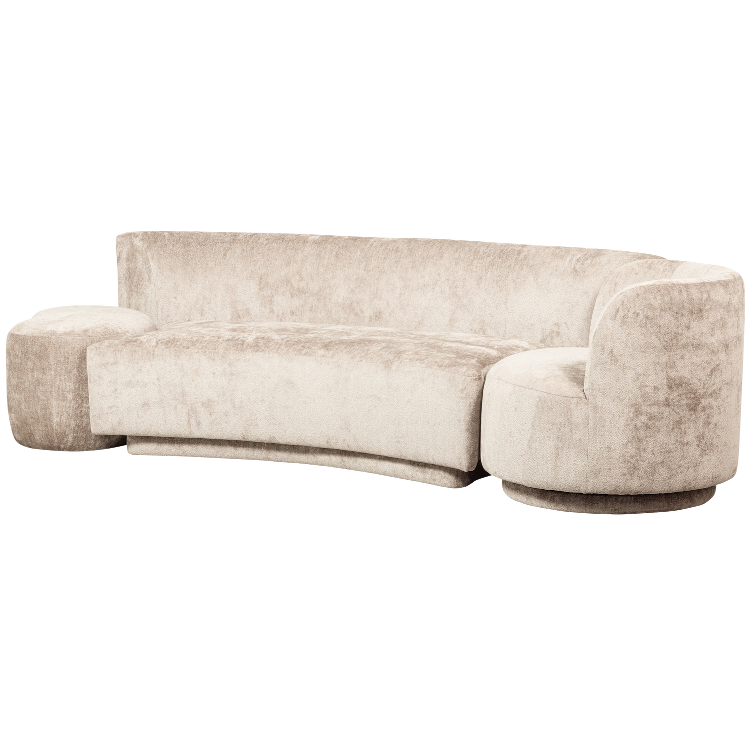WOOOD Combi-Popular Bank - Chenille - Naturel - 72x345x97