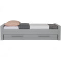 WOOOD Dennis Bed Incl. Lade|Lattenrol - Betongrijs - 53x219x95