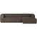 WOOOD Bean Hoekbank met Chaise Longue Rechts - Ribstof - Mud