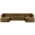 WOOOD Sloping U-Bank - Velvet - Brass