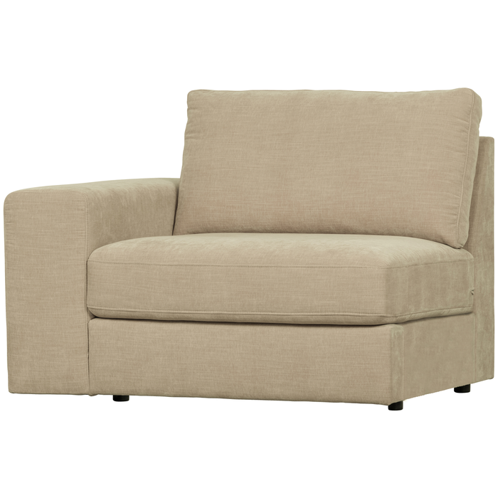 vtwonen Family 1-Zits Bank Element Met Arm Links - Polyester - Zand
