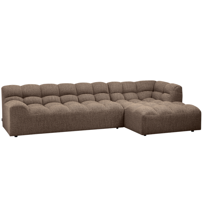 WOOOD Allure Chaise Longue Bank Rechts - Polyester - Bruin -79x324x165