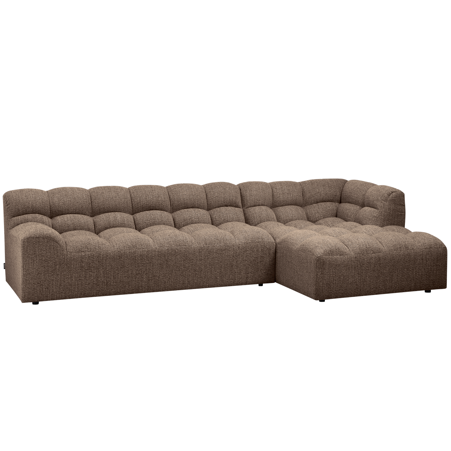 WOOOD Allure Chaise Longue Bank Rechts - Polyester - Bruin -79x324x165