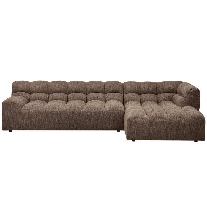 WOOOD Allure Chaise Longue Bank Rechts - Polyester - Bruin -79x324x165