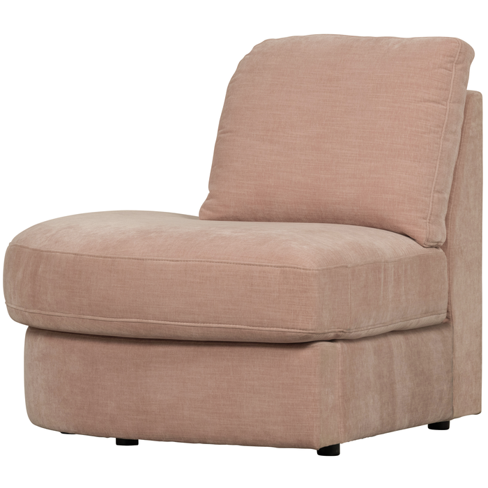 vtwonen Family 1-Zits Bank Element Ronde Hoek Links - Polyester -Roze