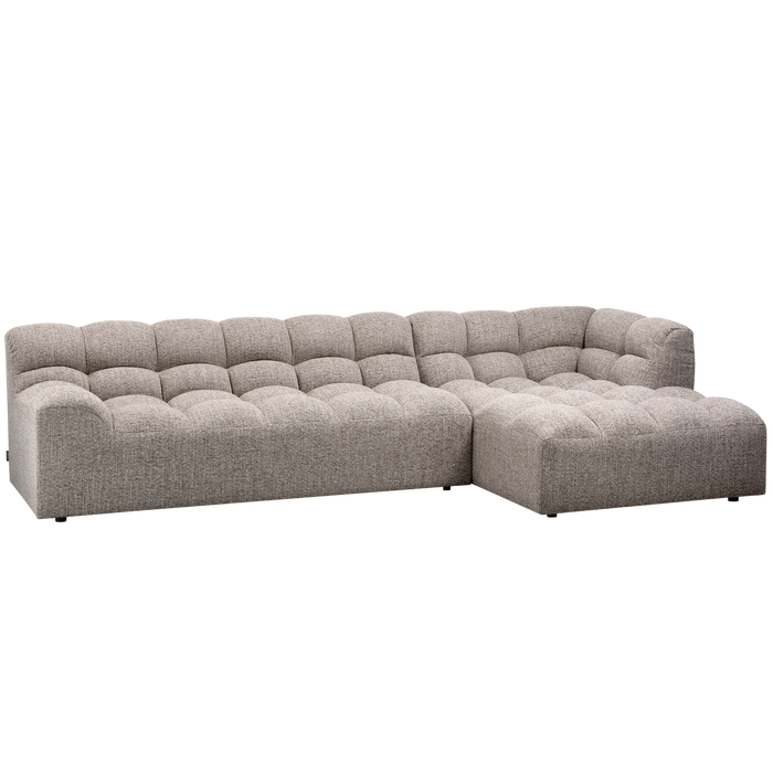 WOOOD Allure Chaise Longue Bank Rechts - Polyester - Klei - 79x324x165
