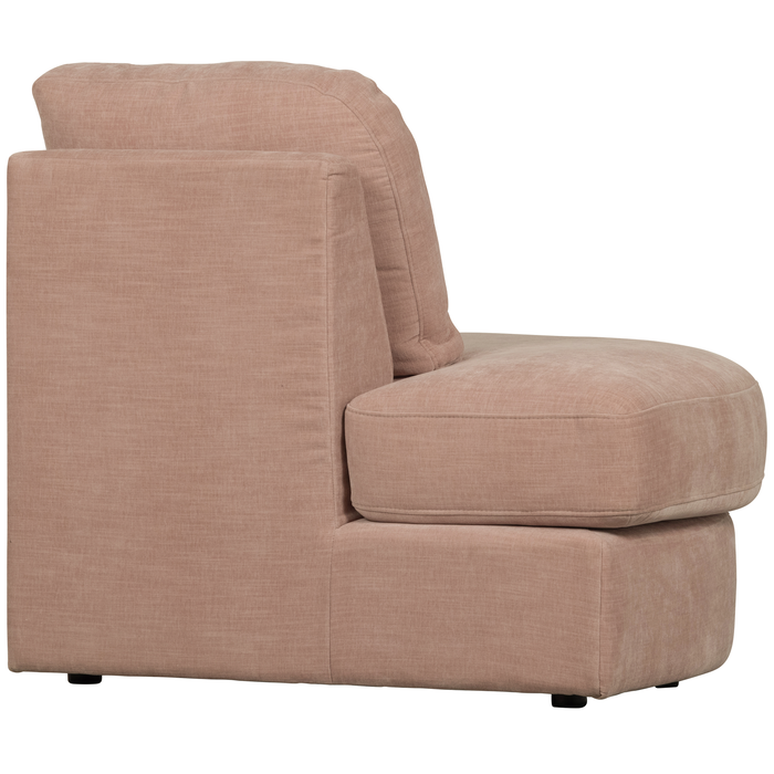 vtwonen Family 1-Zits Bank Element Ronde Hoek Links - Polyester -Roze
