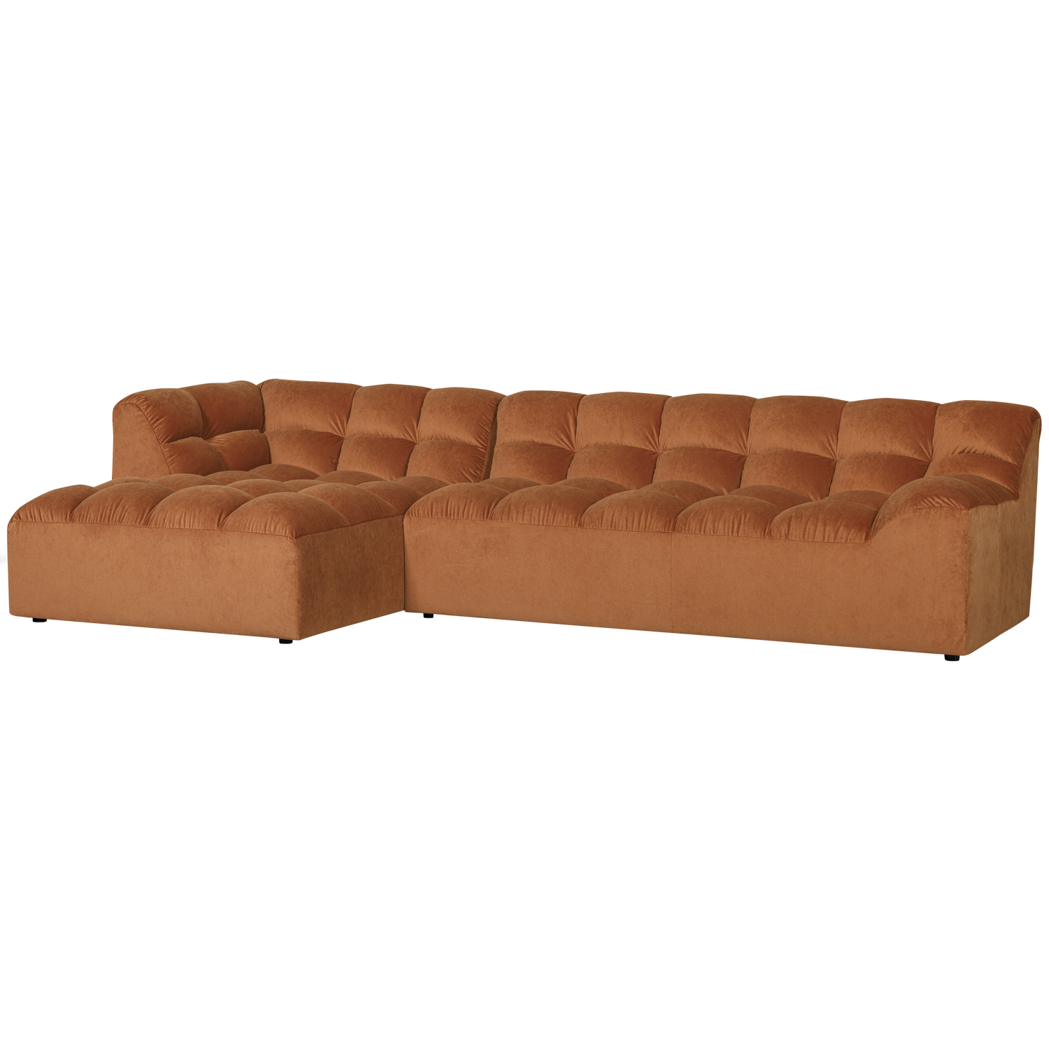 WOOOD Allure Chaise Longue Bank - Fluweel - Terra - 79x324x165