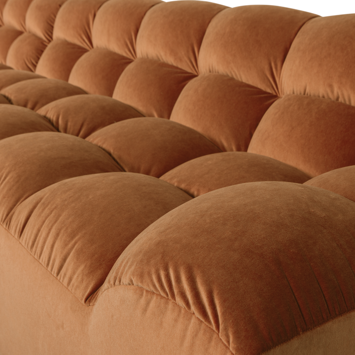 WOOOD Allure Chaise Longue Bank - Fluweel - Terra - 79x324x165