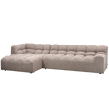 WOOOD Allure Chaise Longue Bank - Polyester - Bruin Melange-79x324x165