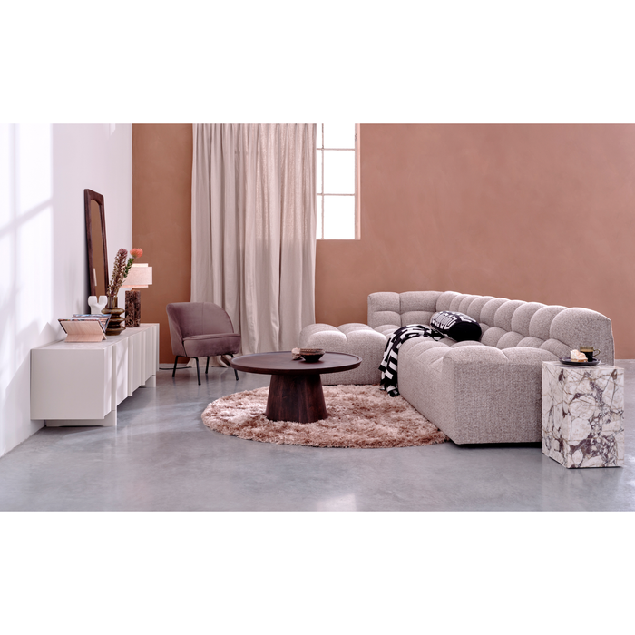 WOOOD Allure Chaise Longue Bank - Polyester - Bruin Melange-79x324x165