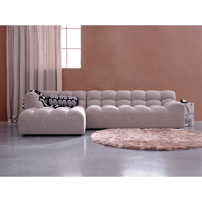 WOOOD Allure Chaise Longue Bank - Stof - Bruin Melange-79x324x165