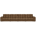 WOOOD Second Date 4-zits Bank - Structure Velvet - Brass