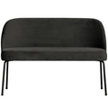 WOOOD Vogue Eetbank - Velvet - Zwart - 82,5x120x59