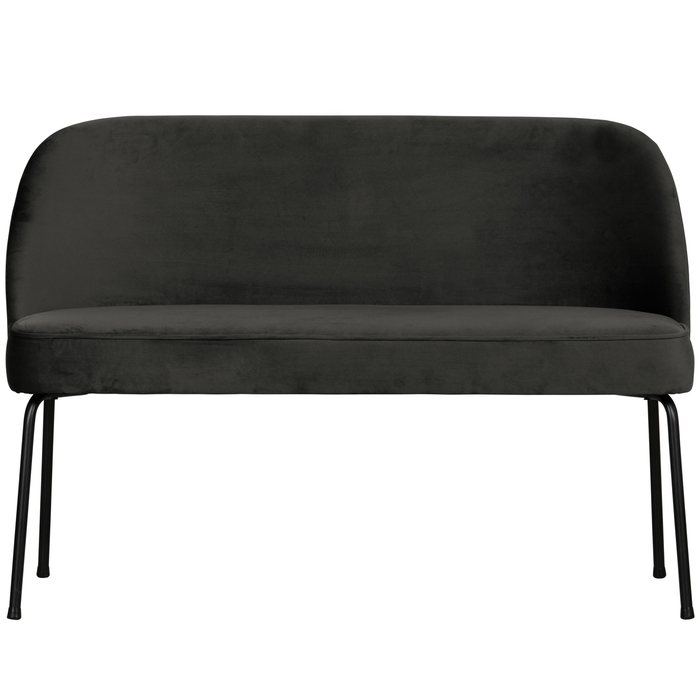 WOOOD Vogue Eetbank - Velvet - Zwart - 82,5x120x59