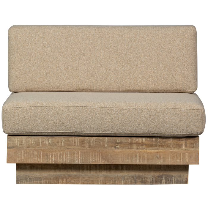 WOOOD Balk Muurbankje Incl. Kussens - Hout - Naturel - 87x107x66