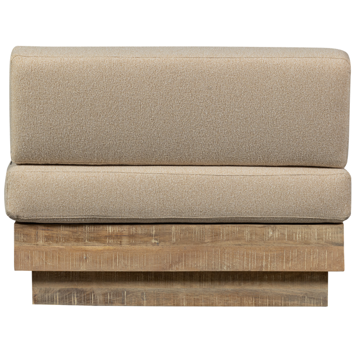 WOOOD Balk Muurbankje Incl. Kussens - Hout - Naturel - 87x107x66