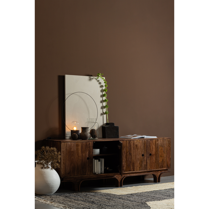 WOOOD Staes Dressoir  - Mangohout - Walnoot - 206x76x51