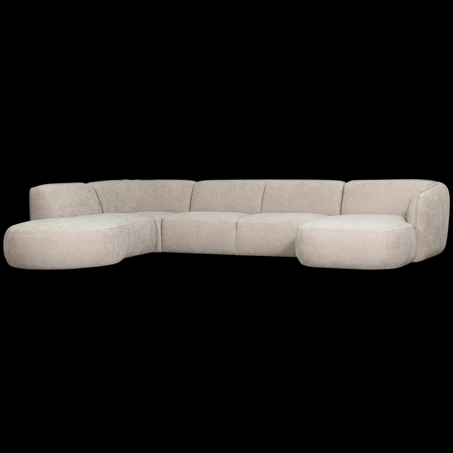 WOOOD Polly Bank Links- Polyester - Zand - 71x353x150|245