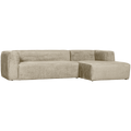 WOOOD Bean Hoekbank met Chaise Longue Rechts - Velvet - Buttermilk