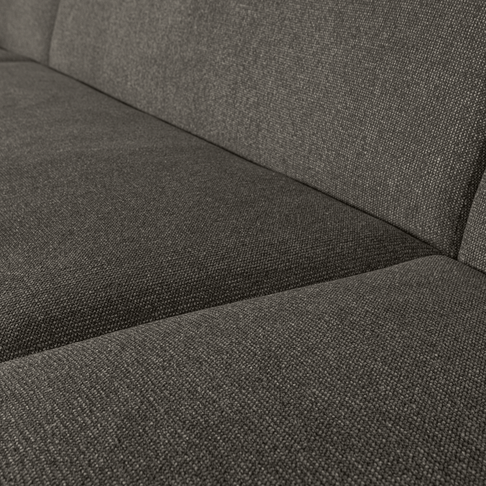 WOOOD Sloping U-Bank - Chenille - Grijs/Zwart Melange
