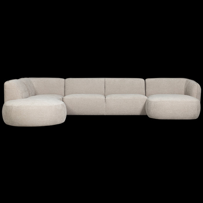WOOOD Polly Bank Links- Polyester - Zand - 71x353x150|245