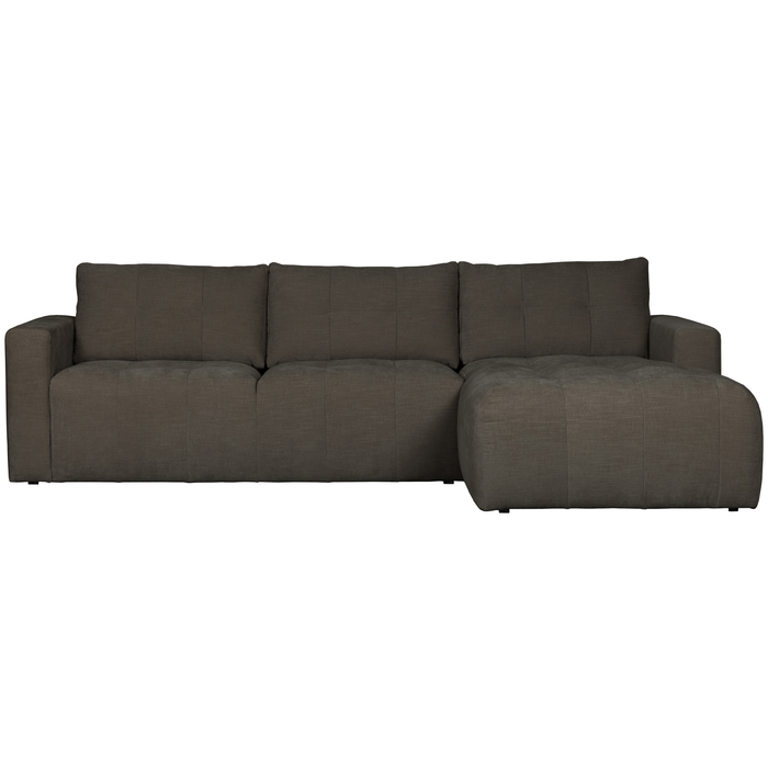 vtwonen Bar Chaise Longue Rechts - Stof - Antraciet - 87x280x170